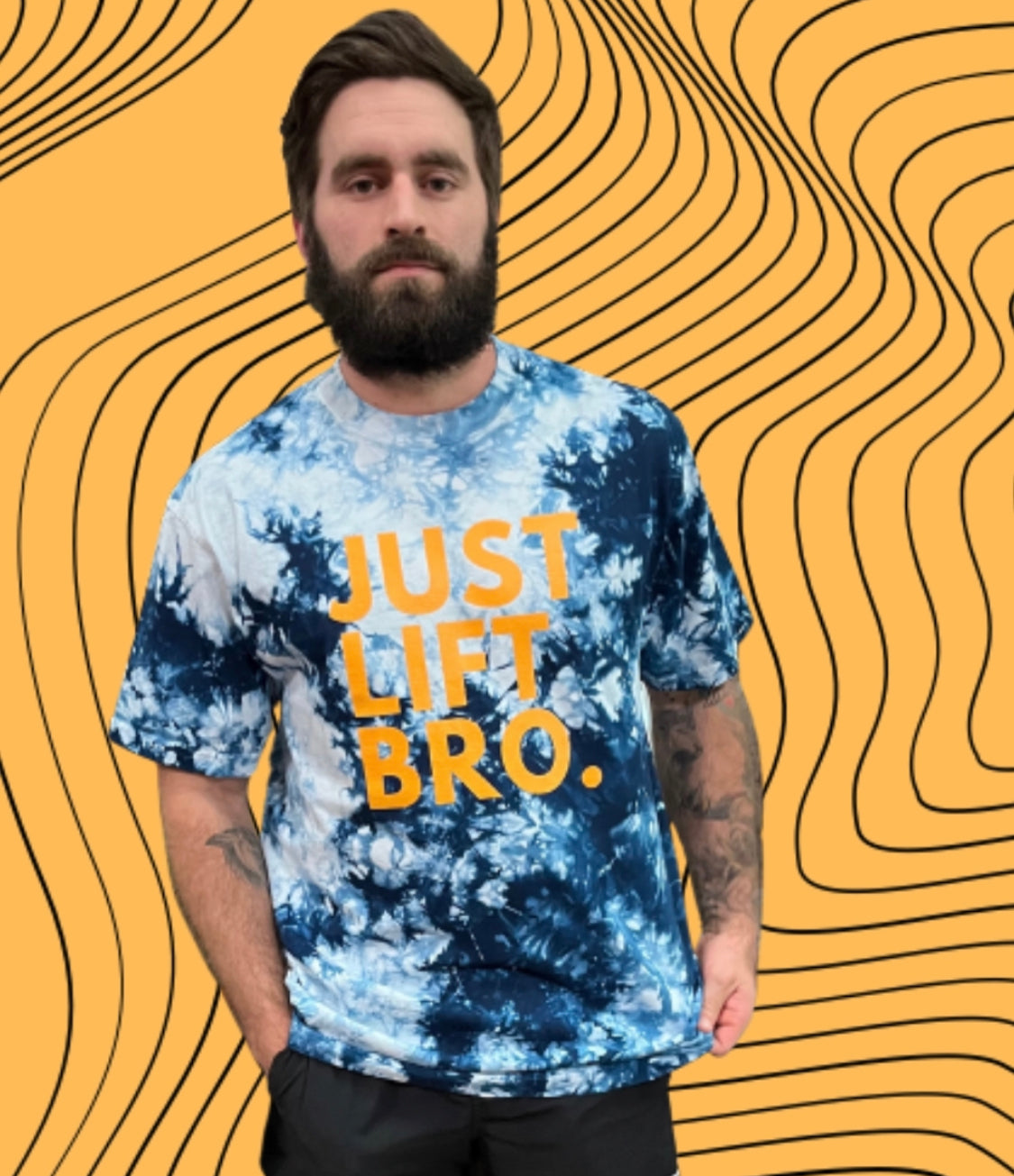 Just Lift Bro. Original Oversized Tie-Dye Tee