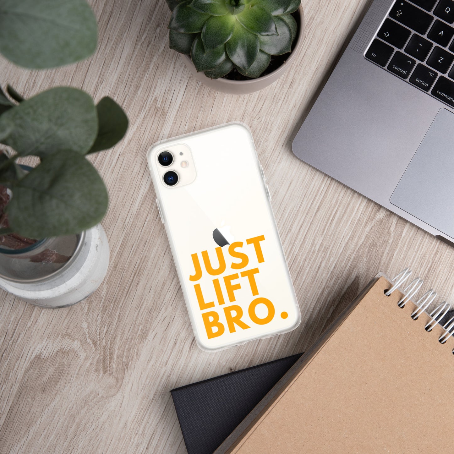 Just Lift Bro. Clear iPhone Case
