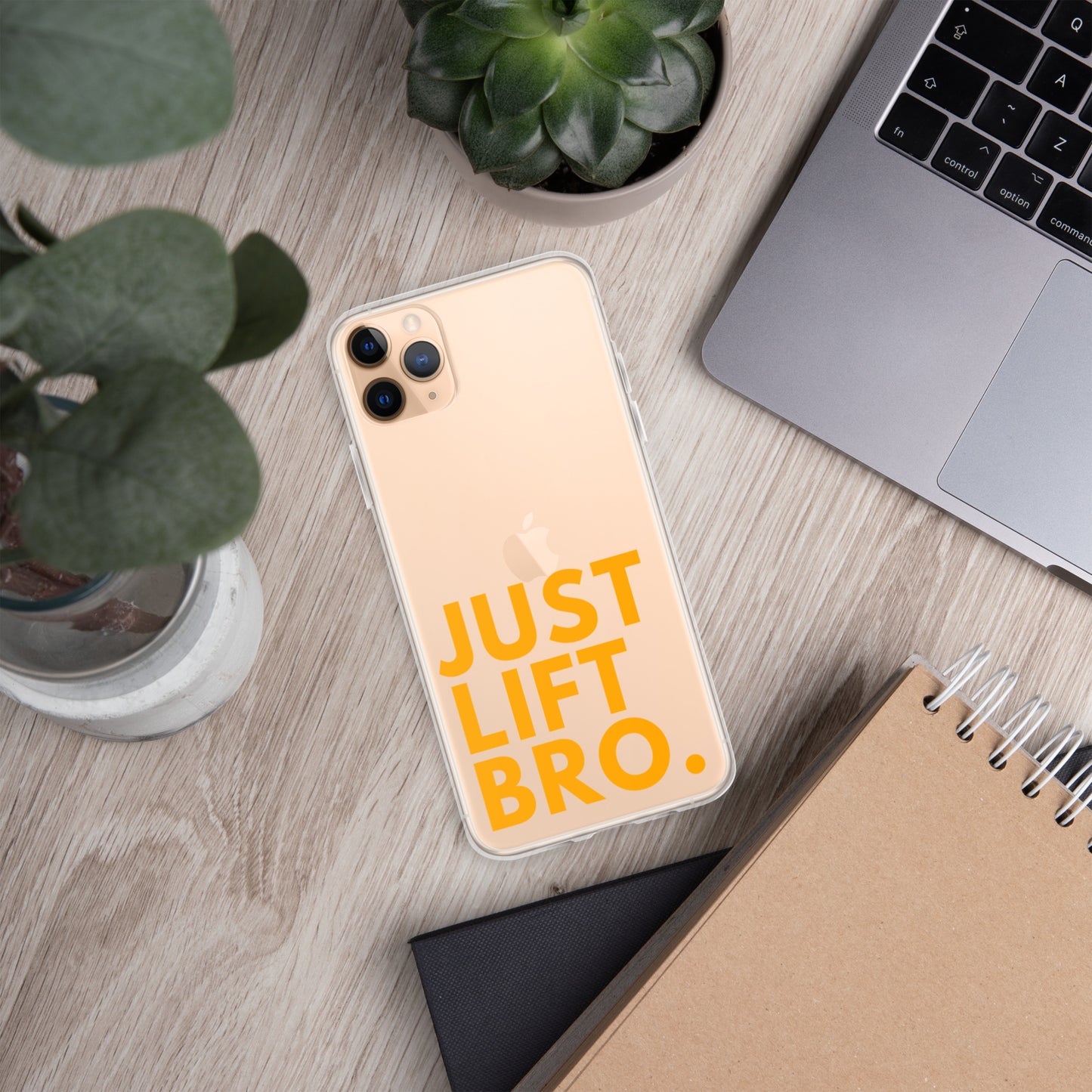 Just Lift Bro. Clear iPhone Case