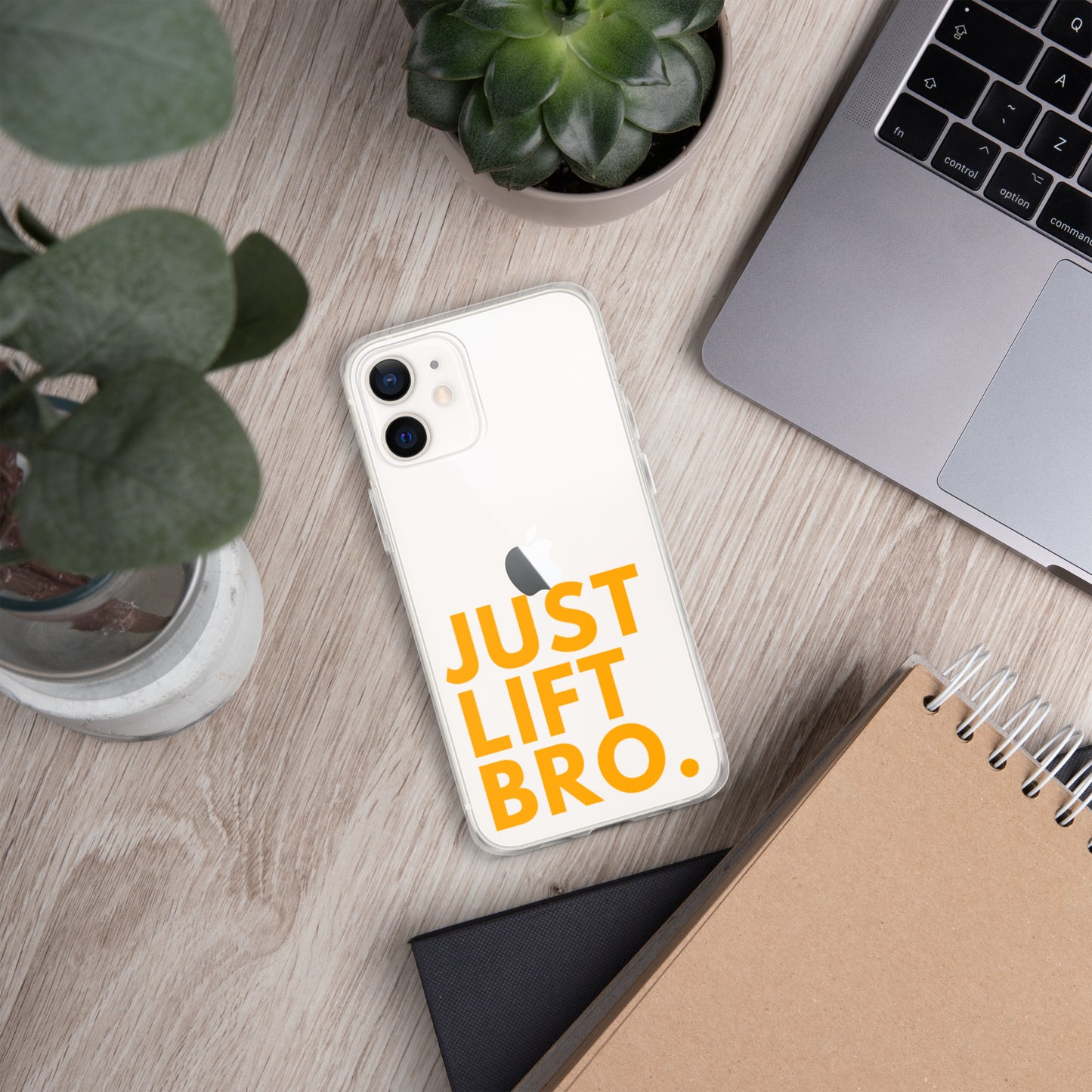 Just Lift Bro. Clear iPhone Case