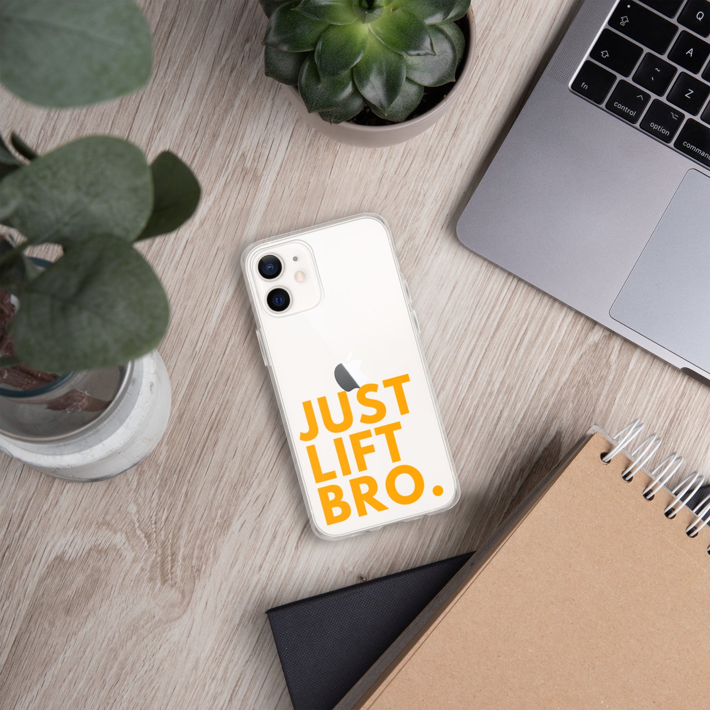 Just Lift Bro. Clear iPhone Case