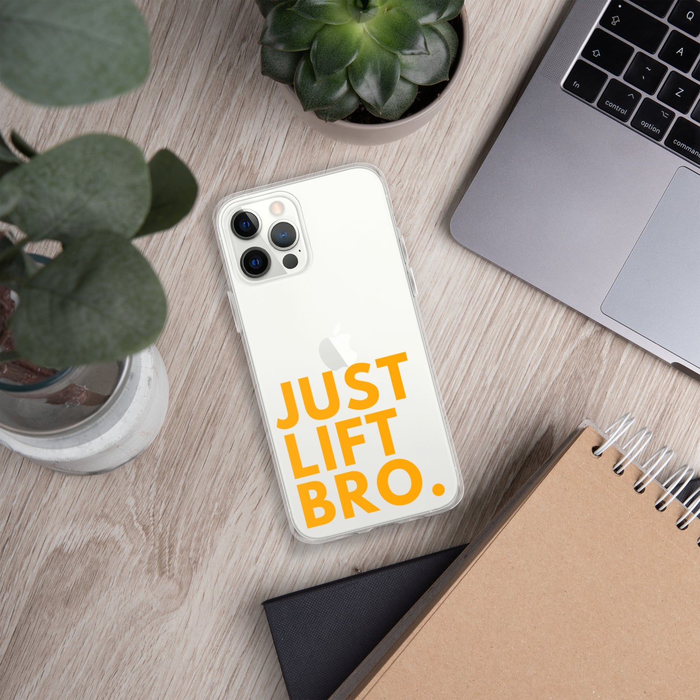 Just Lift Bro. Clear iPhone Case