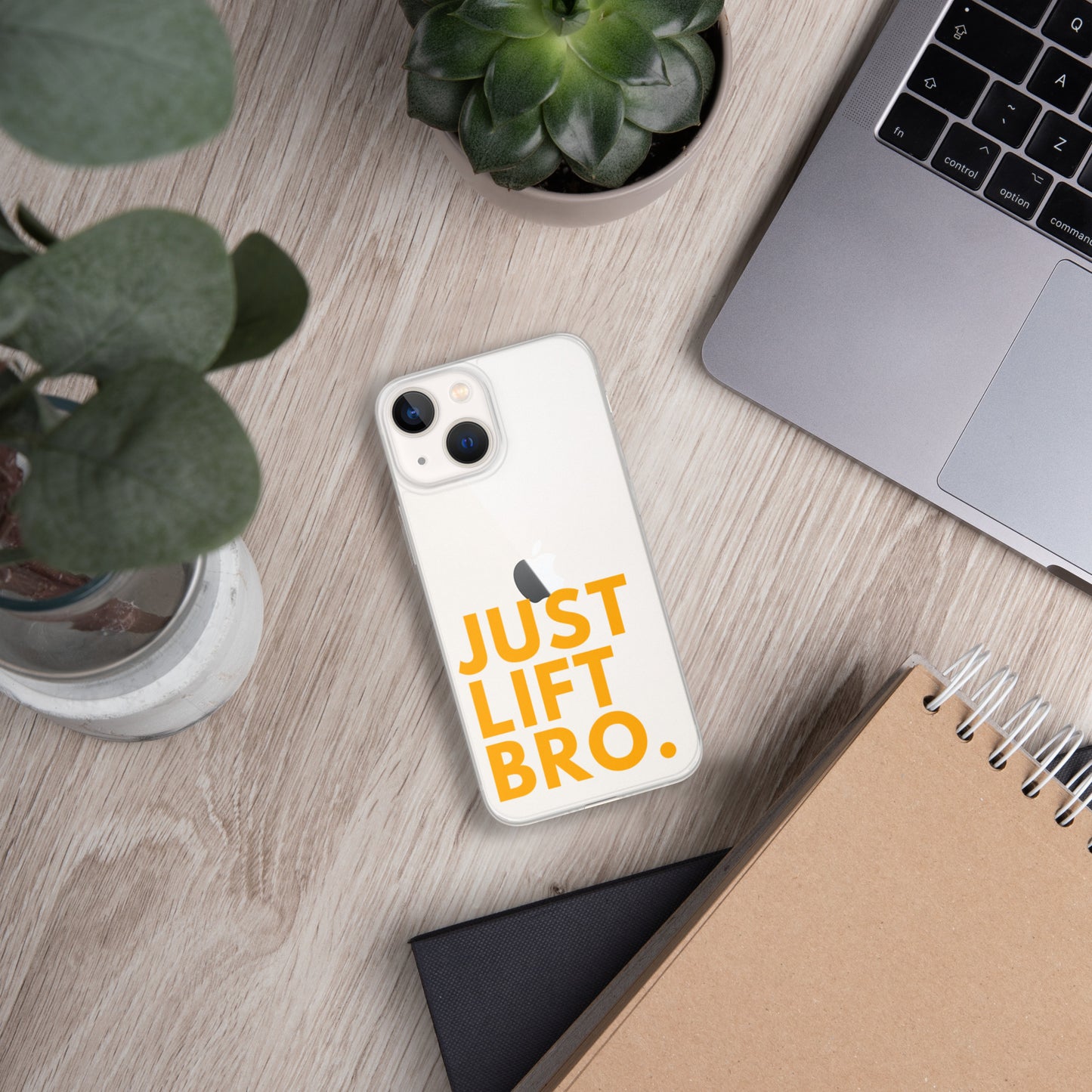 Just Lift Bro. Clear iPhone Case