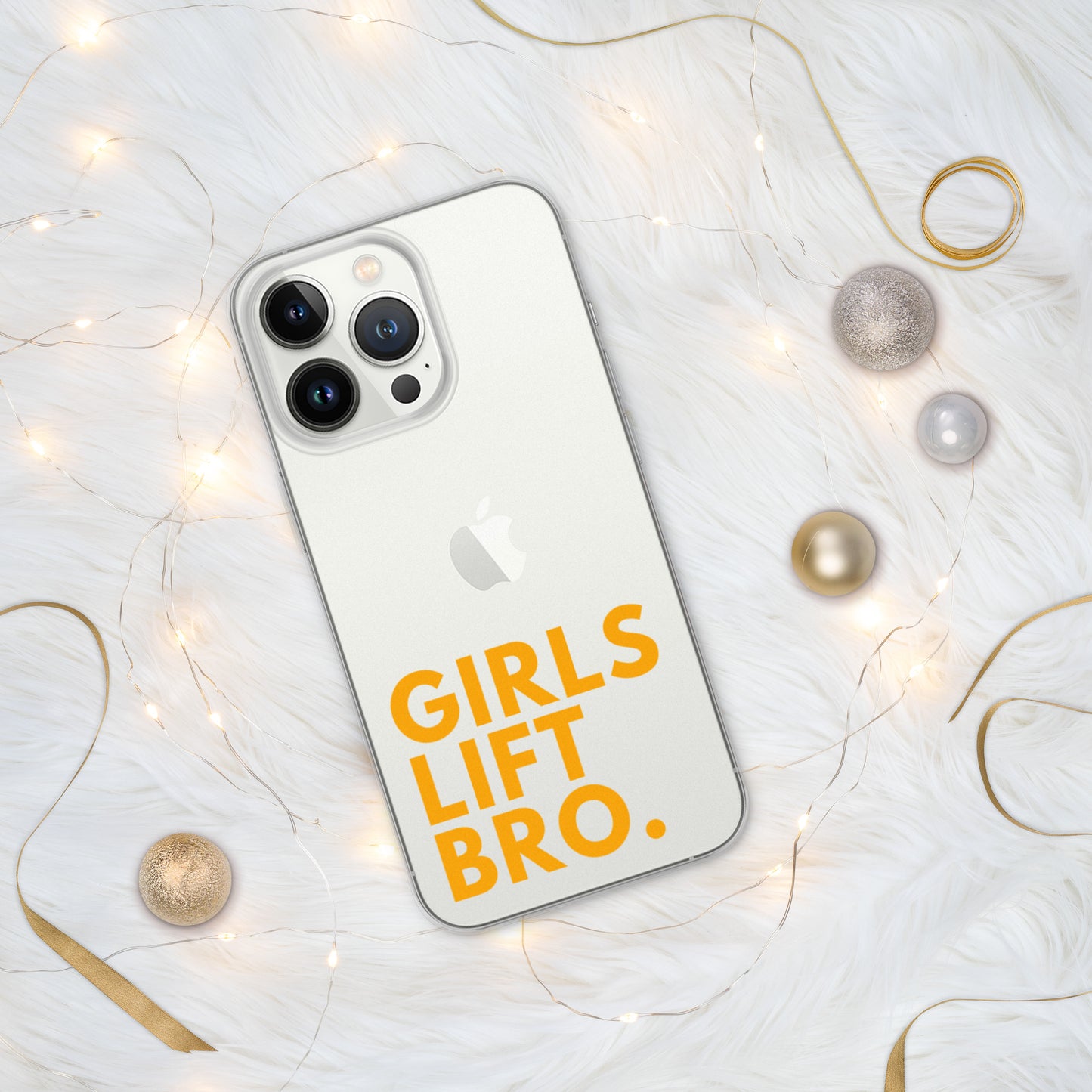 Girls Lift Bro. Clear iPhone Case