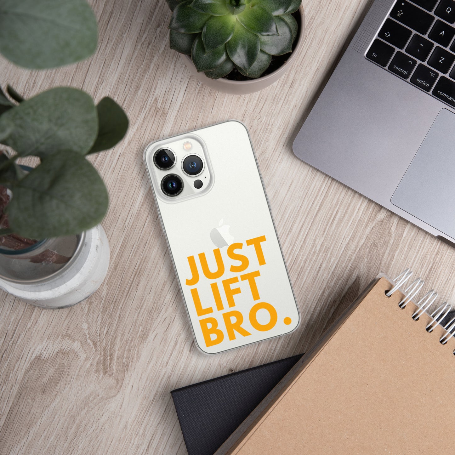 Just Lift Bro. Clear iPhone Case
