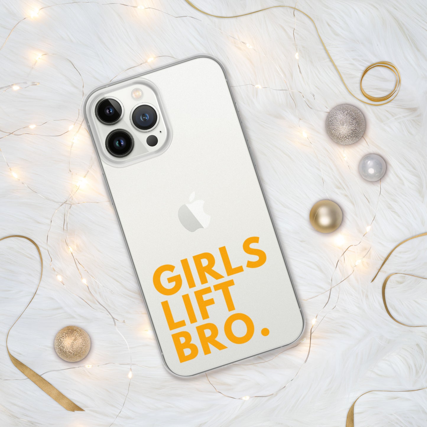 Girls Lift Bro. Clear iPhone Case