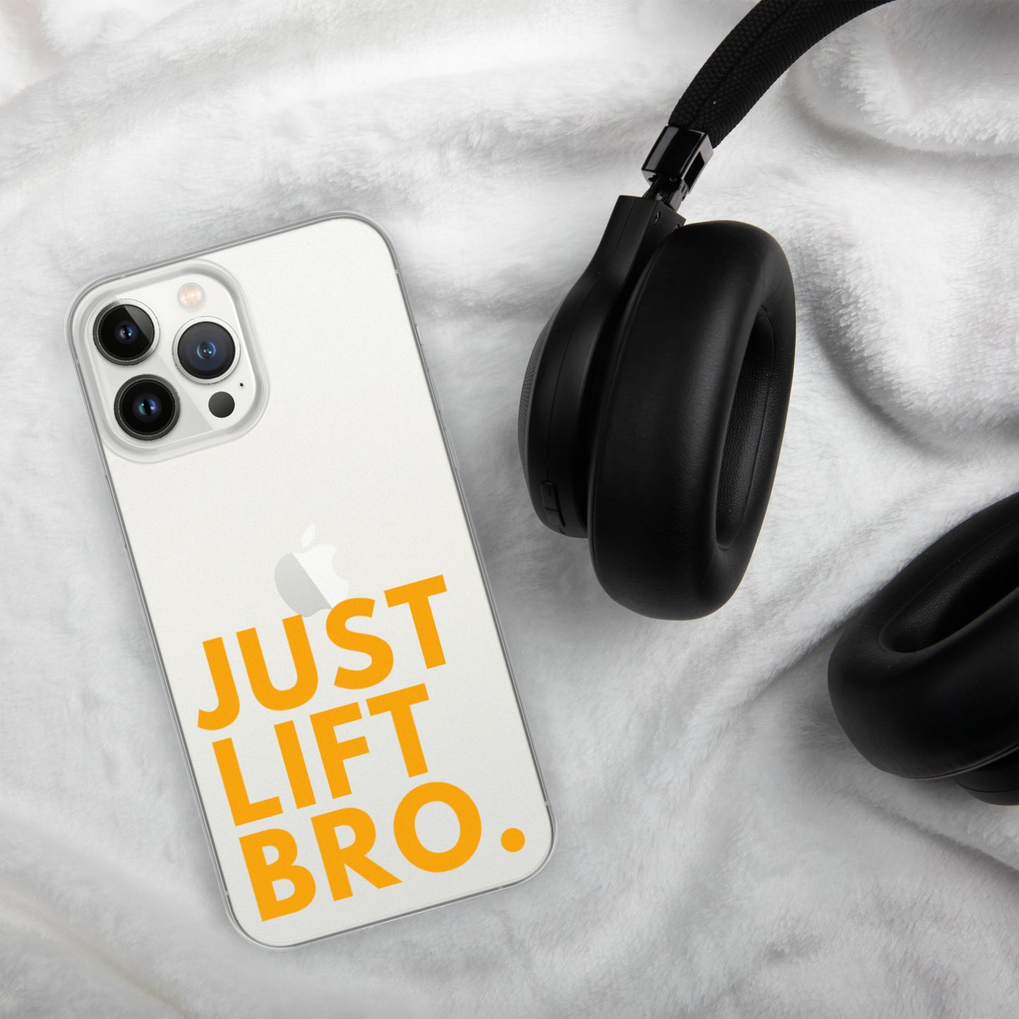 Just Lift Bro. Clear iPhone Case