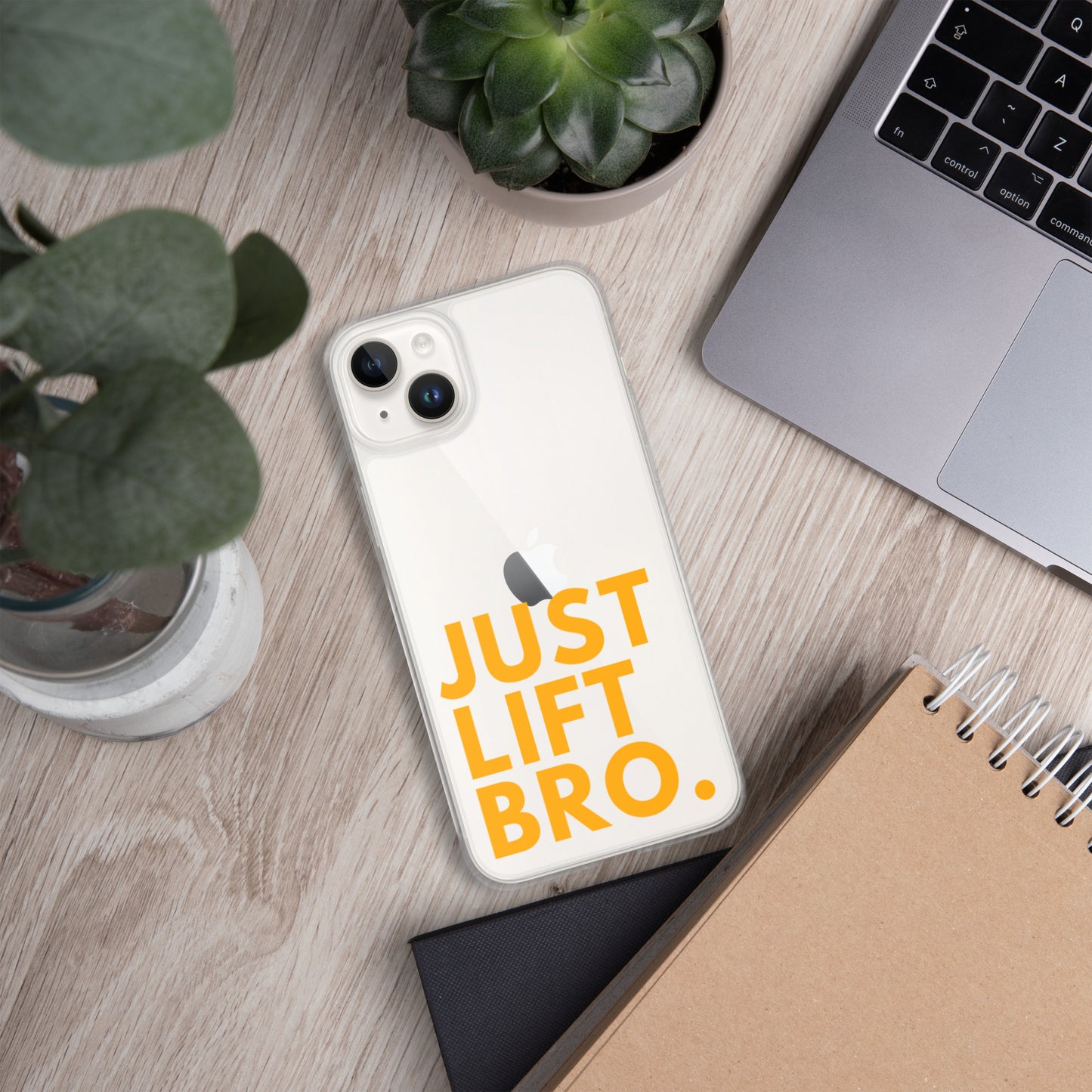 Just Lift Bro. Clear iPhone Case