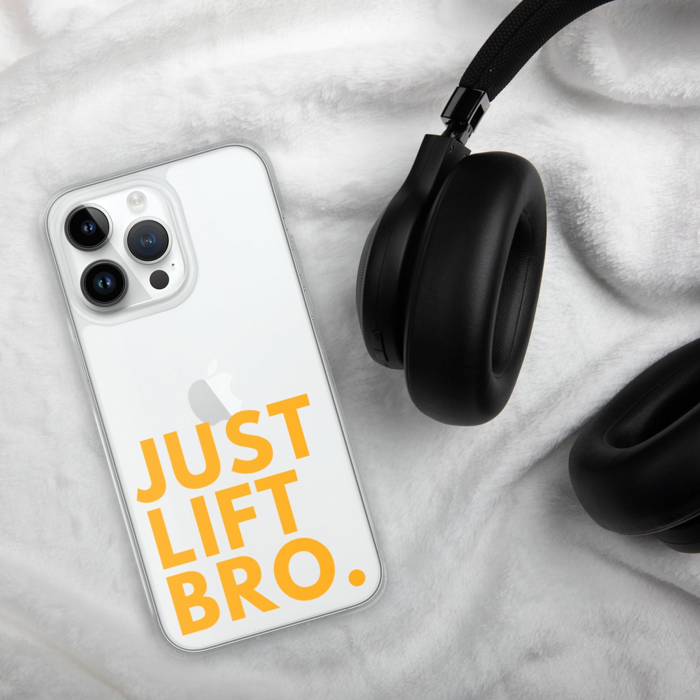 Just Lift Bro. Clear iPhone Case