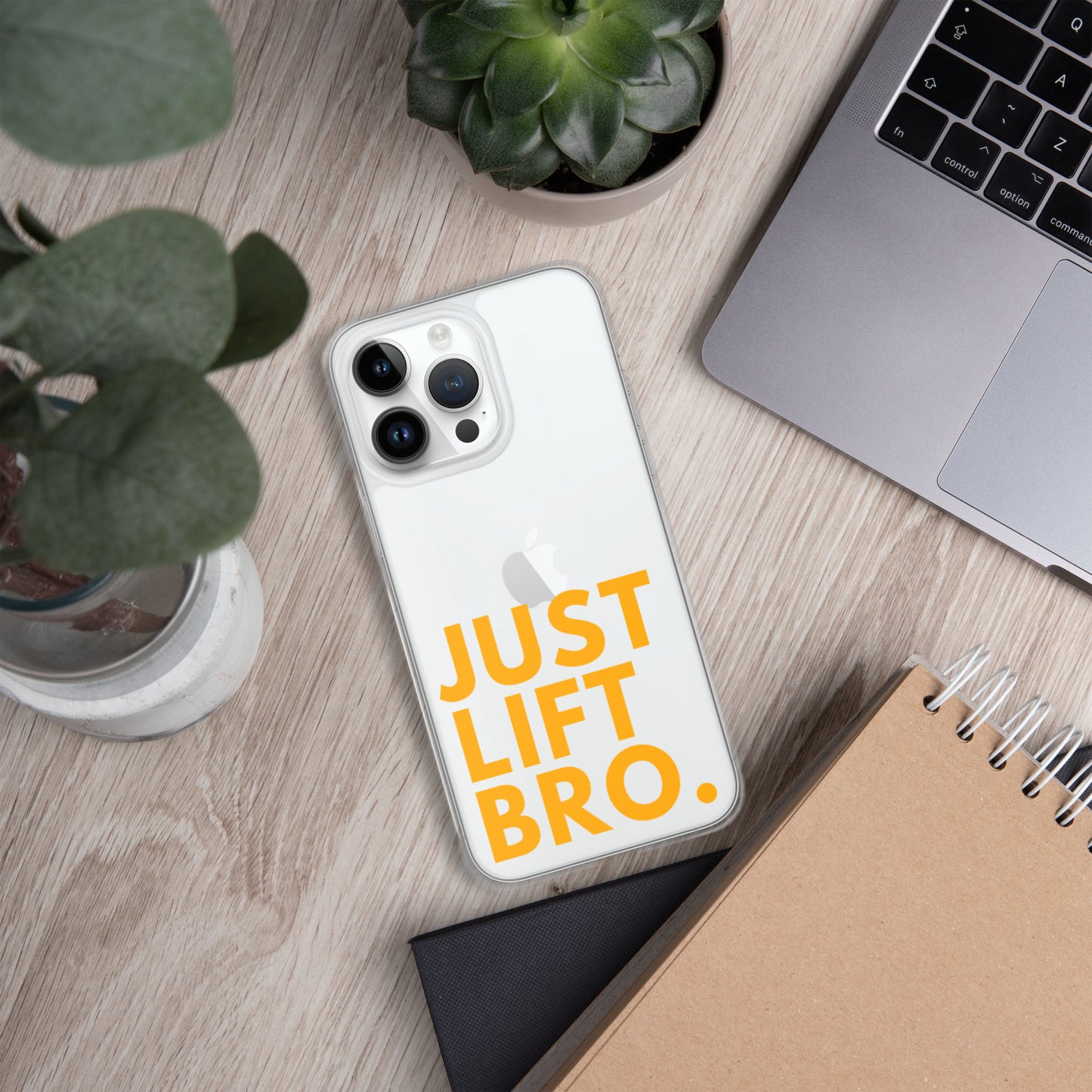 Just Lift Bro. Clear iPhone Case