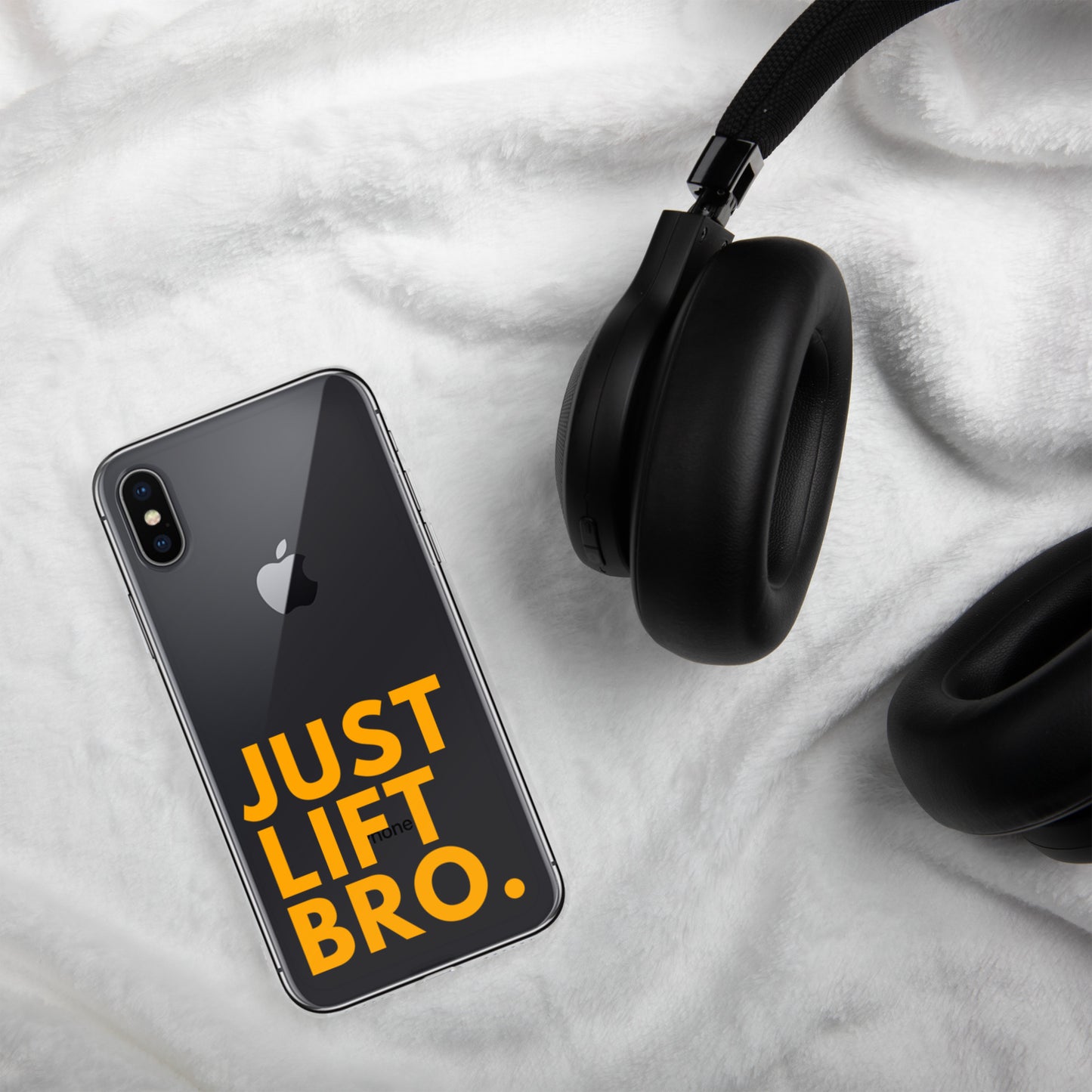 Just Lift Bro. Clear iPhone Case