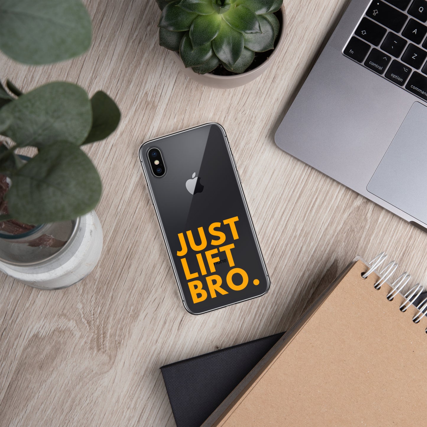 Just Lift Bro. Clear iPhone Case
