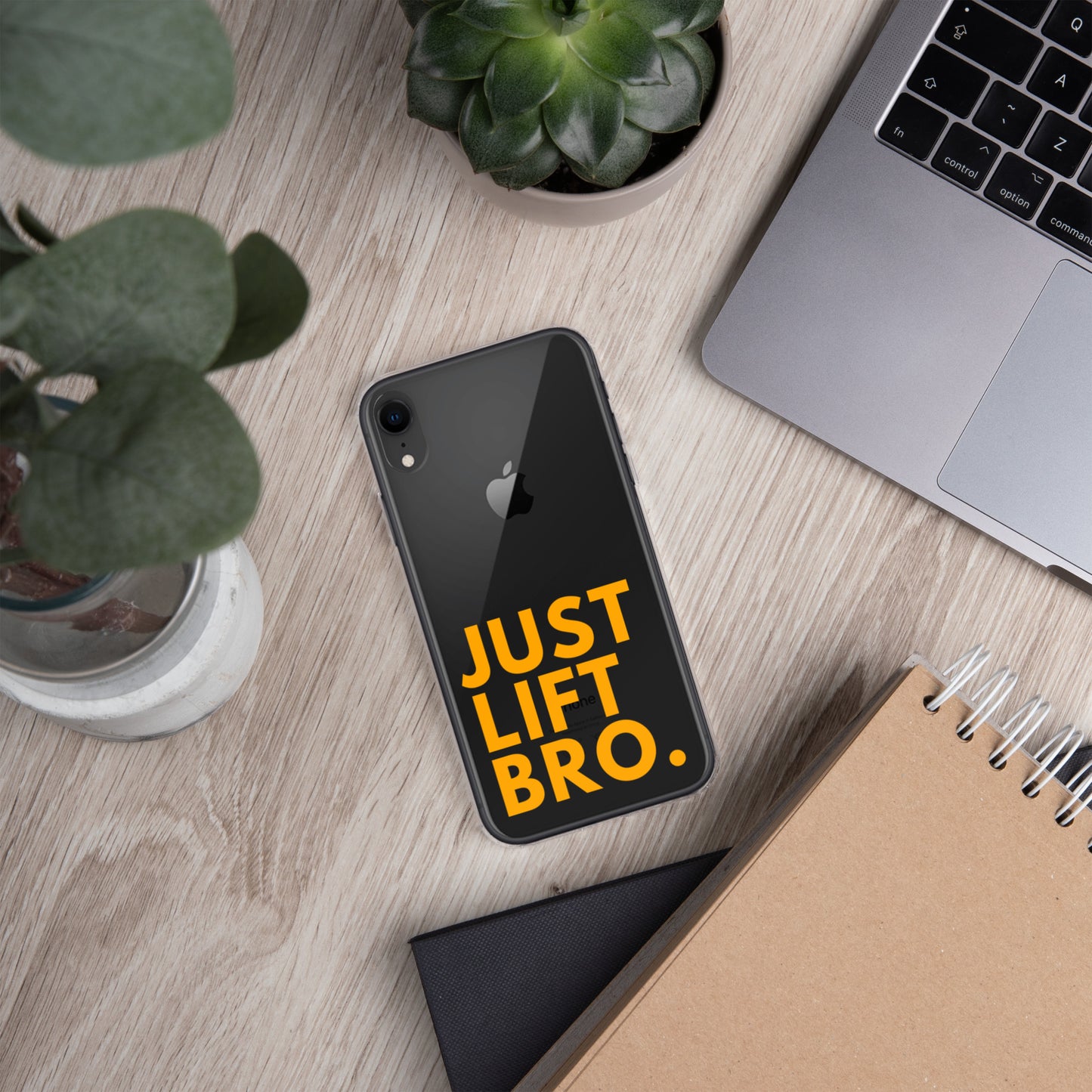 Just Lift Bro. Clear iPhone Case