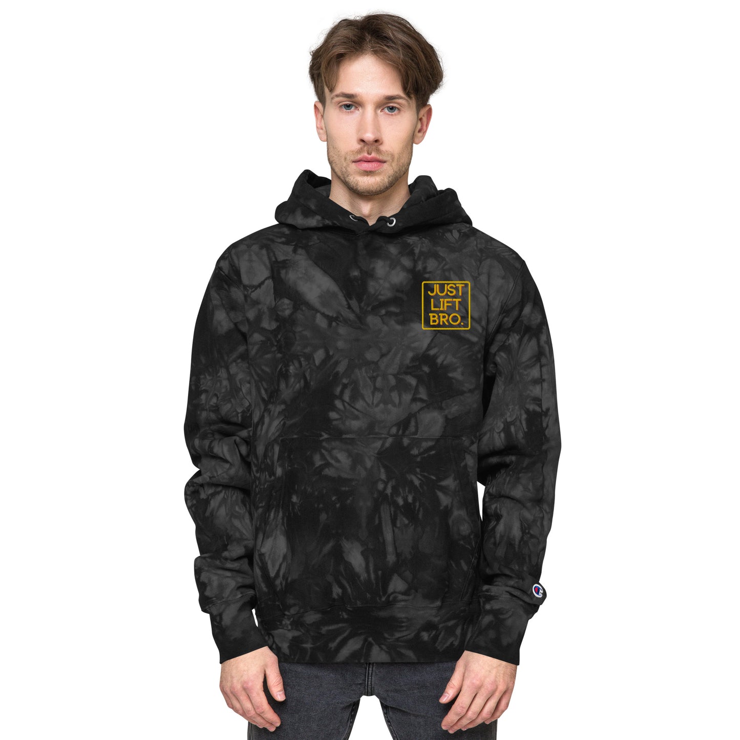 Just Lift Bro. tie-dye hoodie