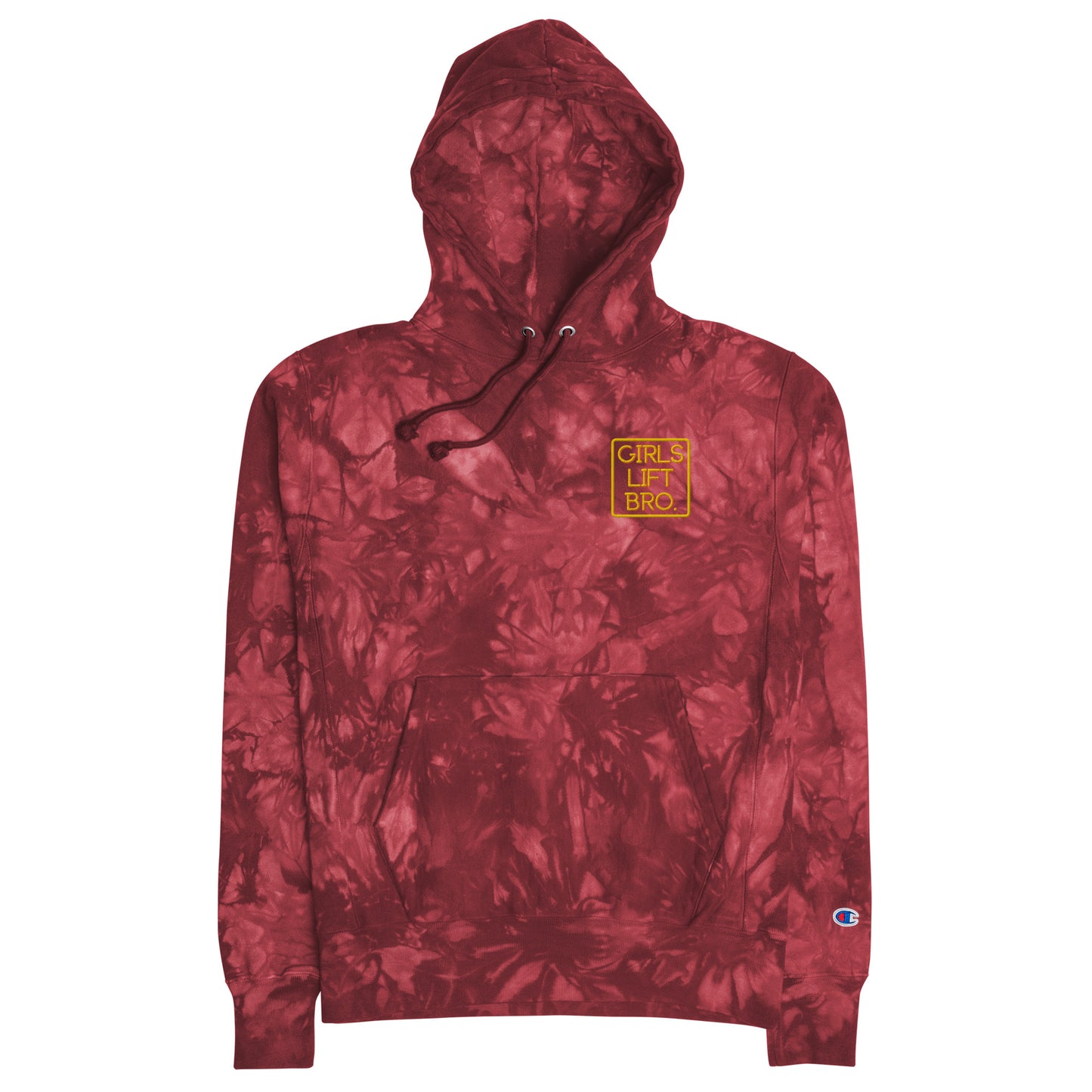 Girls Lift Bro. Embroidered Tie-dye hoodie