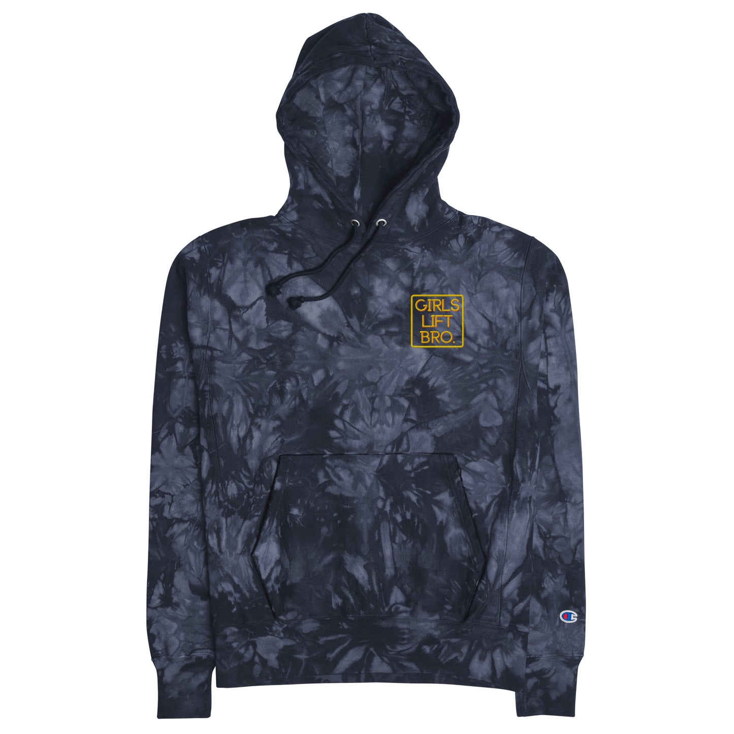 Girls Lift Bro. Embroidered Tie-dye hoodie