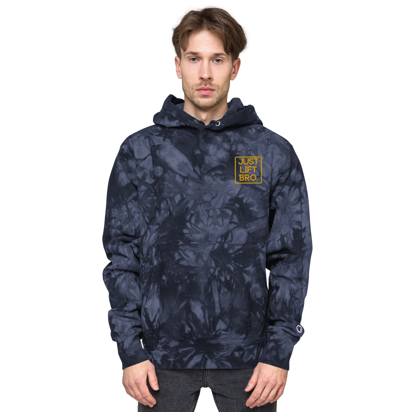 Just Lift Bro. tie-dye hoodie