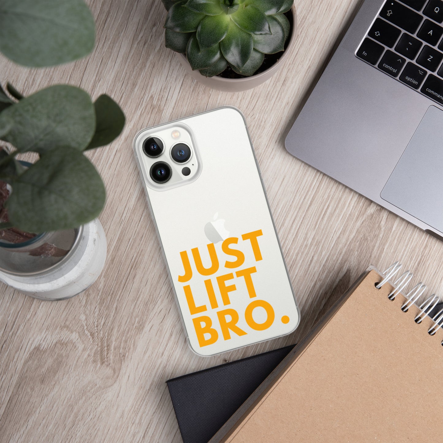 Just Lift Bro. Clear iPhone Case